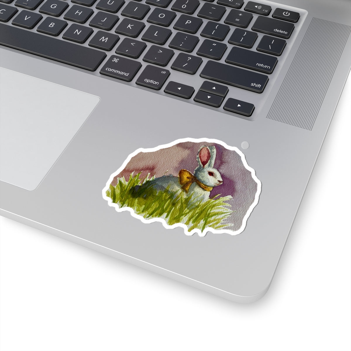 Yellow Bow Bunny Sticker