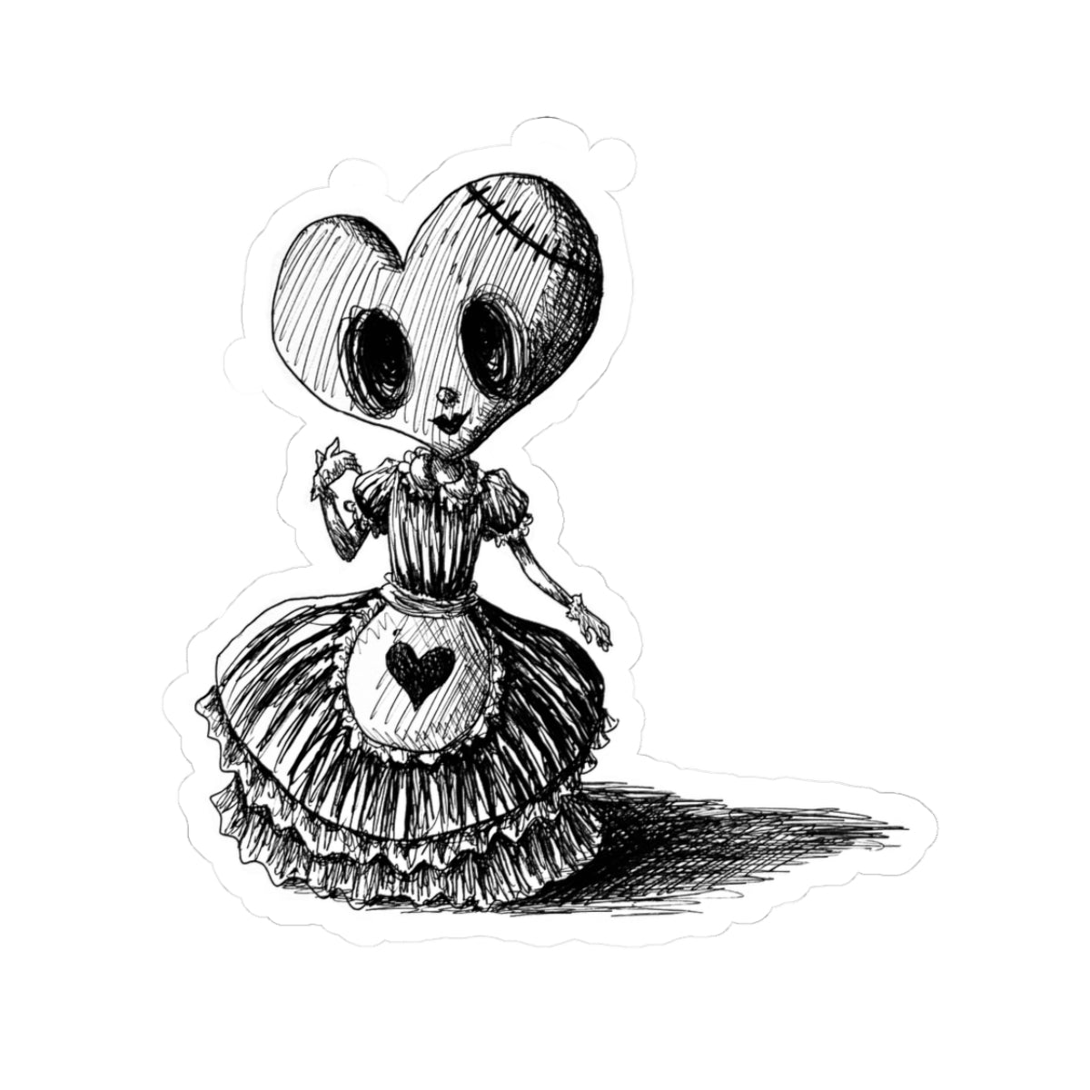 Heart Head Sticker