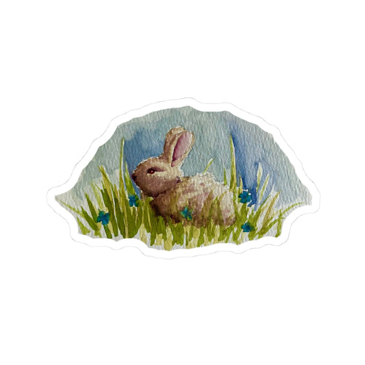 Bunny In Blue Sticker